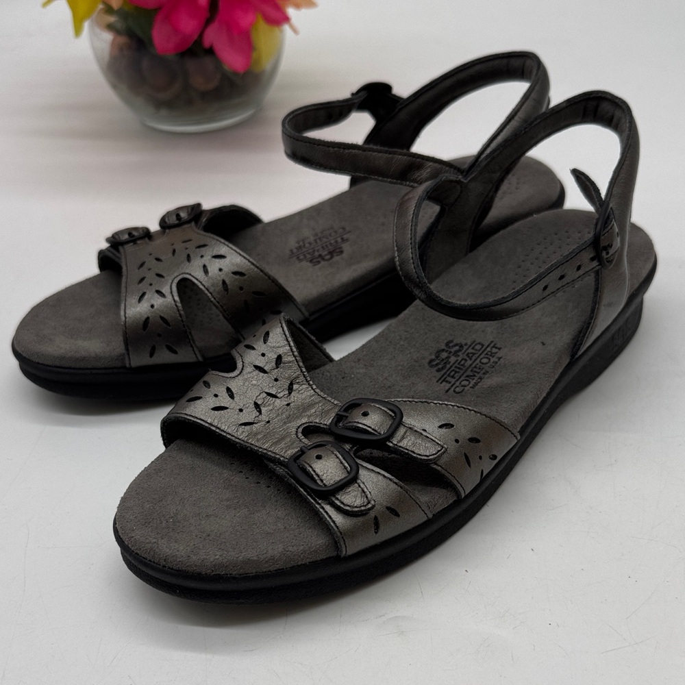 SAS Women's Tripad Silver Gray Sandals Size 9 MCS9157M